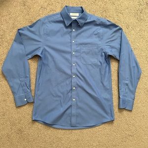 Gold Label Roundtree & Yorke Slim Fit Blue Dress Shirt 16/35